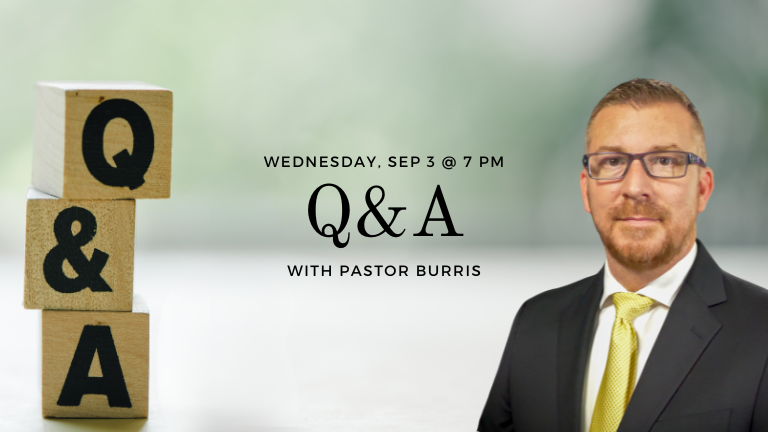 Pastor burris question and answer thumbnail